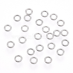 Tarnish Resistant 304 Stainless Steel Open Jump Rings, Stainless Steel Color, 24 Gauge, 3x0.5mm, Hole: 2mm, Inner Diameter: 2mm(STAS-R065-45)