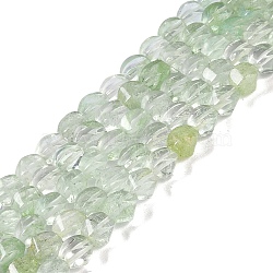 Watermelon Stone Glass Beads Strands, Twist, 7.5x5.5x5.5mm, Hole: 1mm, about 51pcs/strand, 15.75''(40cm)(G-K362-F01-01)