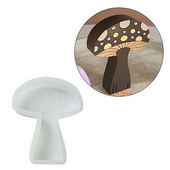 Mushroom Shape Candle Holder Silicone Molds, For Candle Making, Mushroom, 13.3x10.4x2.55cm