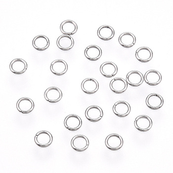 304 Stainless Steel Open Jump Rings, Stainless Steel Color, 24 Gauge, 3x0.5mm, Hole: 2mm, Inner Diameter: 2mm