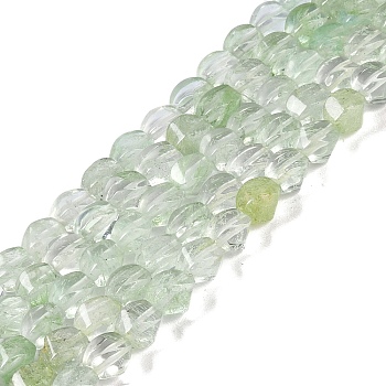 Watermelon Stone Glass Beads Strands, Twist, 7.5x5.5x5.5mm, Hole: 1mm, about 51pcs/strand, 15.75''(40cm)