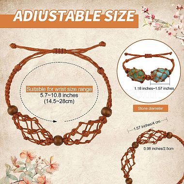 12Pcs Adjustable Braided Nylon Cord Macrame Pouch Bracelet Making(AJEW-SW00010-02)-2