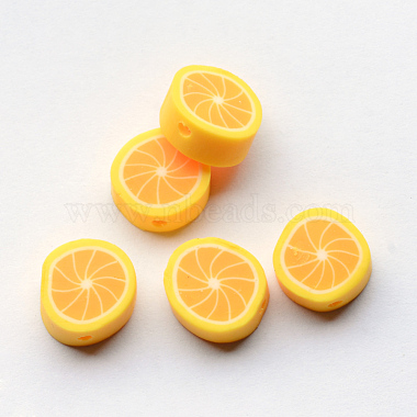 10mm Yellow Fruit Polymer Clay Beads