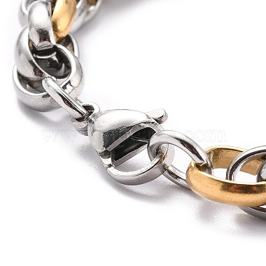 304 bracelet chaîne de corde en acier inoxydable pour hommes femmes(BJEW-Z011-19GP)-3