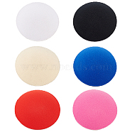 6Pcs 6 Colors Nylon Cloth Round Fascinator Hat Base for Millinery, Mixed Color, 112x3mm, 1pc/color(AJEW-FG0002-79)