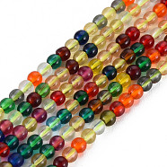 Glass Beads Strands, Round, Colorful, 2mm, Hole: 0.6mm, about 185~206pcs/strand, 14.37~14.76 inch(36.5~37.5cm)(GLAA-N041-008B)