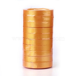 Single Face Satin Ribbon, Polyester Ribbon, Light Orange, Size: about 5/8 inch(16mm) wide, 25 yards/roll(22.86m/roll), 250yards/group(228.6m/group), 10rolls/group(SRIB-Y017)