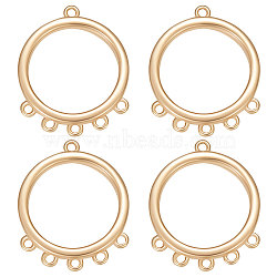 16Pcs Brass Chandelier Components Links, Ring, Real 18K Gold Plated, Real 18K Gold Plated, 16x13x1.5mm, Hole: 0.9mm(KK-BBC0005-49)