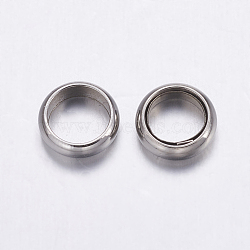 Tarnish Resistant 304 Stainless Steel Beads, Rondelle, Stainless Steel Color, 8x2.5mm, Hole: 6mm(STAS-K146-064-8mm)