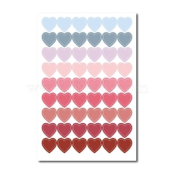 Gradient Color Heart Adhesive Paper Stickers, for Scrapbooking, Diary, Planner, Envelope & Notebooks, Mixed Color(STIC-PW0006-015)