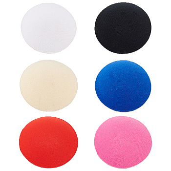 6Pcs 6 Colors Nylon Cloth Round Fascinator Hat Base for Millinery, Mixed Color, 112x3mm, 1pc/color