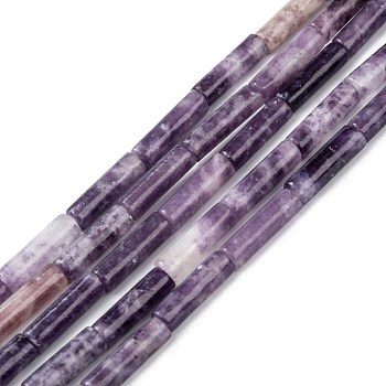 Natural Lepidolite/Purple Mica Stone Beads Strands, Column, 13~14x4mm, Hole: 1.2mm, about 29~30pcs/strand, 15.16''~15.75''(38.5~40cm)