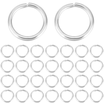 300Pcs 304 Stainless Steel Jump Rings, Open Jump Rings, Round Ring, Silver, 20 Gauge, 7x0.8mm, Inner Diameter: 5.5mm