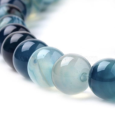 Chapelets de perles en agate à rayures naturelles/agates à bandes(G-S259-04C-8mm)-3