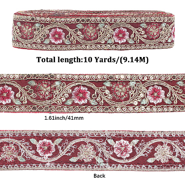 ポリエステル刺繍スパンコールリボン(OCOR-WH20003-37D)-2
