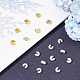 DICOSMETIC 200Pcs 2 Colors Textured Brass Crimp Beads Covers(KK-DC0001-22)-5