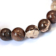 Jaspe zèbre naturel chapelets de perles rondes(X-G-E334-8mm-12)-2