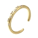 Real 18K Gold Plated Rack Plating Brass Micro Pave Cubic Zirconia Cuff Finger Rings for Women(RJEW-C115-01G)-5