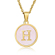Natural Shell Initial Letter Pendant Necklace(LE4192-6)-1