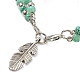 Synthetic Turquoise Beaded Double Layer Multi-strand Bracelet(KL0970)-3