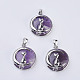 Natural Amethyst Kitten Pendants(G-K234-D09)-1