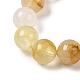 Natural Yellow Hematoid Quartz Beads Strands(G-K365-D01-12mm)-4