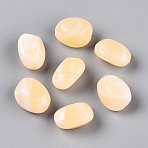 Opaque Acrylic Beads, Two Tone Color, Nuggets, PapayaWhip, 23x19x16mm, Hole: 2.2mm, about 134pcs/500g(OACR-N137-36A)