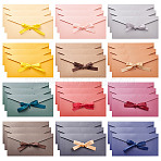 36Pcs 12 Colors Paper Envelope with Bowknot, Rectangle, Mixed Color, 220x110x1.5mm, 3pcs/color(AJEW-NB0006-85)