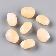 Opaque Acrylic Beads, Two Tone Color, Nuggets, PapayaWhip, 23x19x16mm, Hole: 2.2mm, about 134pcs/500g(OACR-N137-36A)