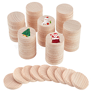 Unfinished Wooden Discs, Wood Cutout Circles Chips, for Arts & Crafts Projects, Flat Round, BurlyWood, 3x0.5cm, 100pcs/bag(WOOD-WH0030-12)