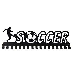 Iron Medal Hanger Holder Display Wall Rack, with Screws, Football, 150x400mm(ODIS-WH0105-001)