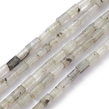 Natural Labradorite Beads Strands, Cuboid, 3.5~6x2.2x2.2mm, Hole: 0.9mm, about 79~83pcs/strand, 15.04~15.24''(38.2~38.7cm)