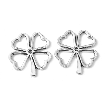 Alloy Pendants, Cadmium Free & Lead Free, Clover, Antique Silver, 29x31.5x2mm