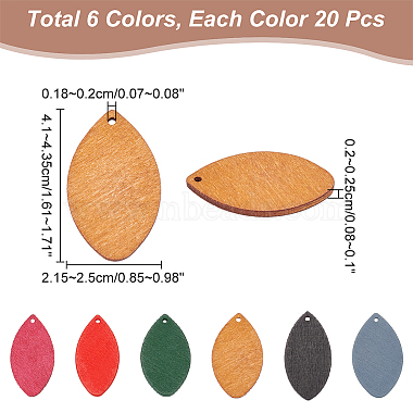 140Pcs 7 Colors Wood Pendants(WOOD-NB0002-19)-2