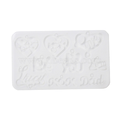 Moules en silicone pour pendentif cœur et mot amour(SIMO-Q001-02D)-2