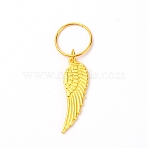 Alloy Pendants, Wing, Golden, 45mm, Hole: 14mm, wing: 30x9.5x1.3mm(PALLOY-WH0084-95)