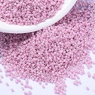 MIYUKI Delica Beads, Cylinder, Japanese Seed Beads, 11/0, (DB1907) Opaque Rosewater Luster, 1.3x1.6mm, Hole: 0.8mm, about 2000pcs/10g(X-SEED-J020-DB1907)