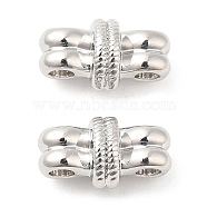 Alloy Cord Locks, for Jewelry Making, Platinum, 8x14.5x7mm, Hole: 2.5mm(FIND-E040-09P)