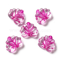 Transparent Acrylic Beads, Leaf, Camellia, 10x13x4mm, Hole: 1.8mm, about: 1180pcs/500g(OACR-Z005-45)