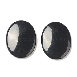 Natural Obsidian Worry Stone for Anxiety Therapy, Oval Thumb Stone, 45x34~35x7~8.5mm(G-B036-01F)