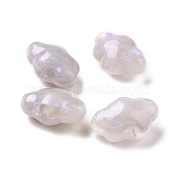Opaque Acrylic Beads, Glitter Beads, Cloud, Thistle, 16.5x26x13mm, Hole: 2mm, about 150pcs/500g(OACR-E014-17F)