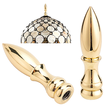 Gorgecraft Iron Lamp Shade Light Bulb Clip Lampshade Adapter, Bullet, Light Gold, 50x12mm, Hole: 5.5mm