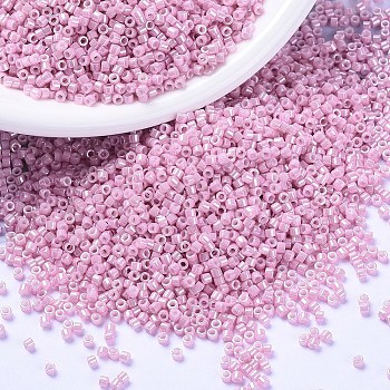 MIYUKI Delica Beads, Cylinder, Japanese Seed Beads, 11/0, (DB1907) Opaque Rosewater Luster, 1.3x1.6mm, Hole: 0.8mm, about 2000pcs/10g