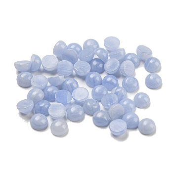 Synthetic Blue Lace Agate Cabochons, Half Round, 4x2~2.5mm