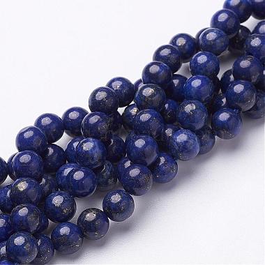 6mm Blue Round Lapis Lazuli Beads