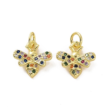 Brass Micro Pave Colorful Cubic Zirconia Charms(KK-E068-VF103)-2