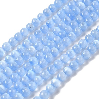 Cornflower Blue Round Selenite Beads