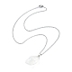 Natural Quartz Nugget Pendant Necklace with 304 Stainless Steel Chains(NJEW-JN04385-01)-1