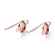 304 Stainless Steel Earring Settings(STAS-O141-03RG)-2