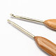 Bamboo Handle Iron Crochet Hook Needles(TOOL-R034-3.0mm)-2